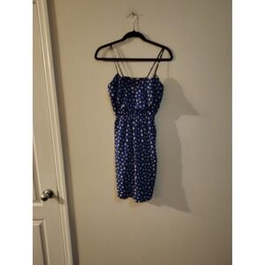 Soprano Womens Blue Floral Mini Dress‎ Daisy Print Ruffle Elastic Waist Medium